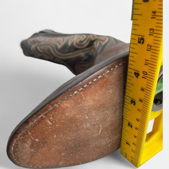 Cowtown Vintage Men's Leather Embordered Brown Western Cowboy Boots Size 9.5 - Picture 14 of 14